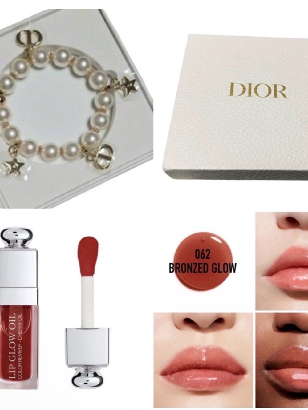 Dior Bundle - Dior Bracelet & Addict Lip Glow (Bronzed Glow) NWT